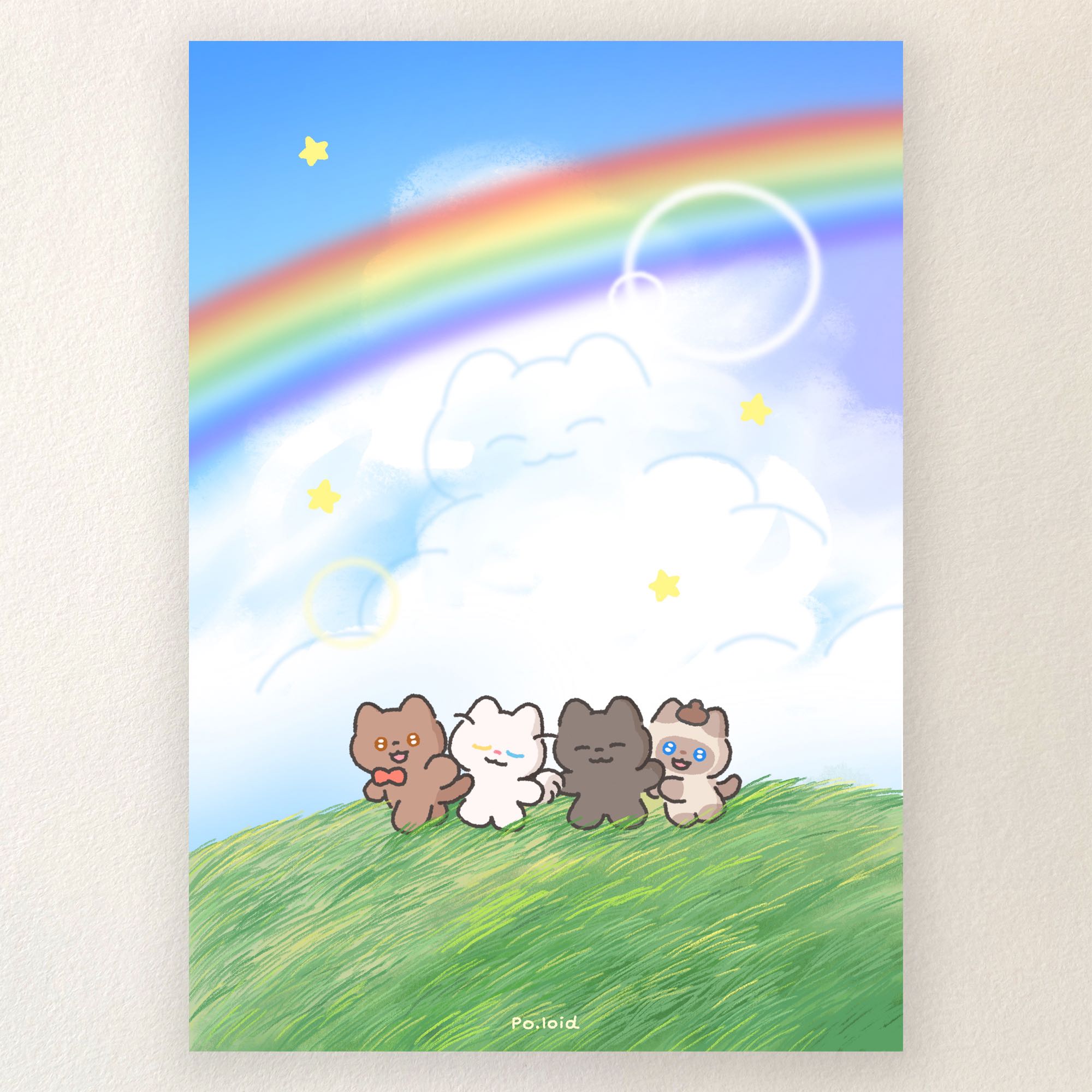 Rainbow power postcard