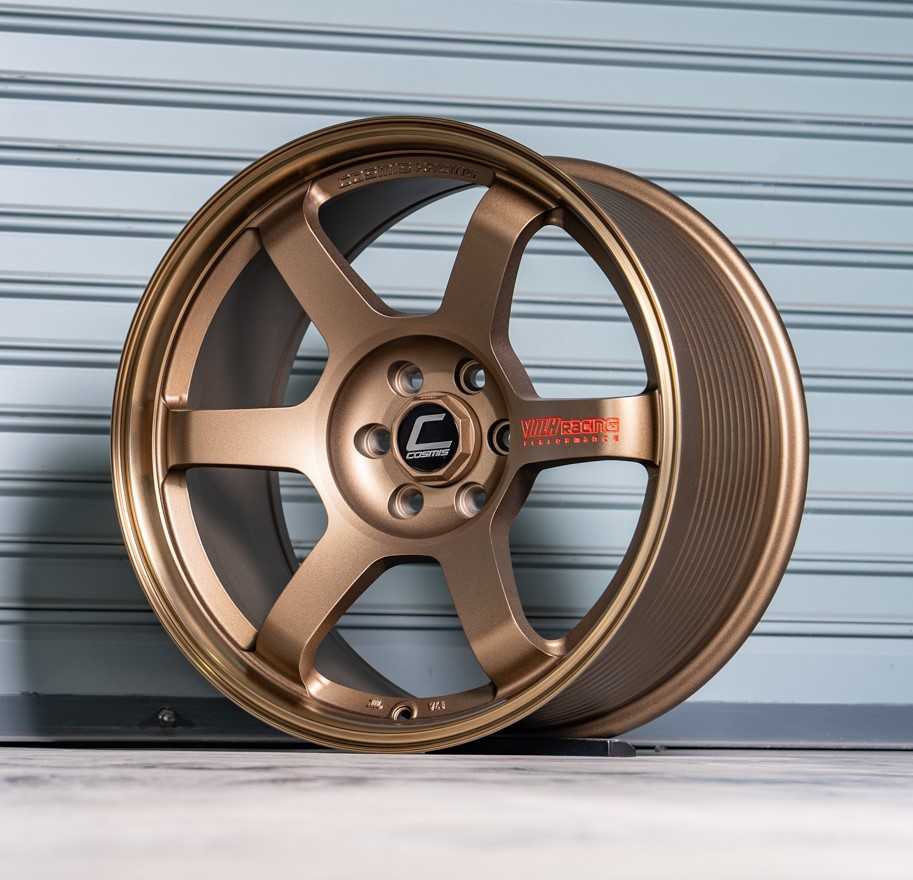 แม็กซ์ RG-06SR 18X9.0 6X114.3 ET0CB.66.1 BRONZE/M5(R)-XZสีน้ำตาลด้าน+ขอบแล็คชา+ตัวหนังสือแดงที่ก้าน