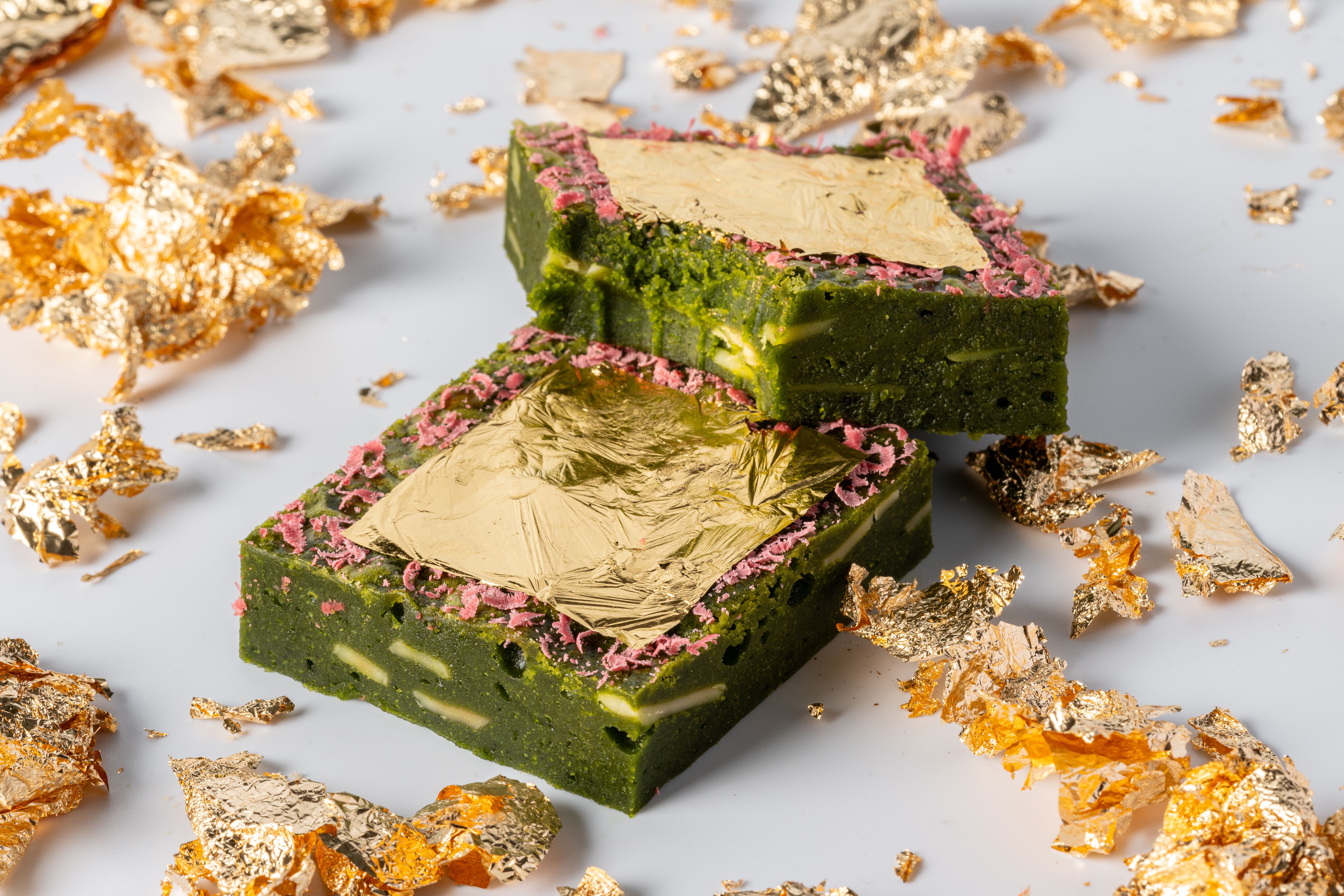 Matcha Raspberry Brownie