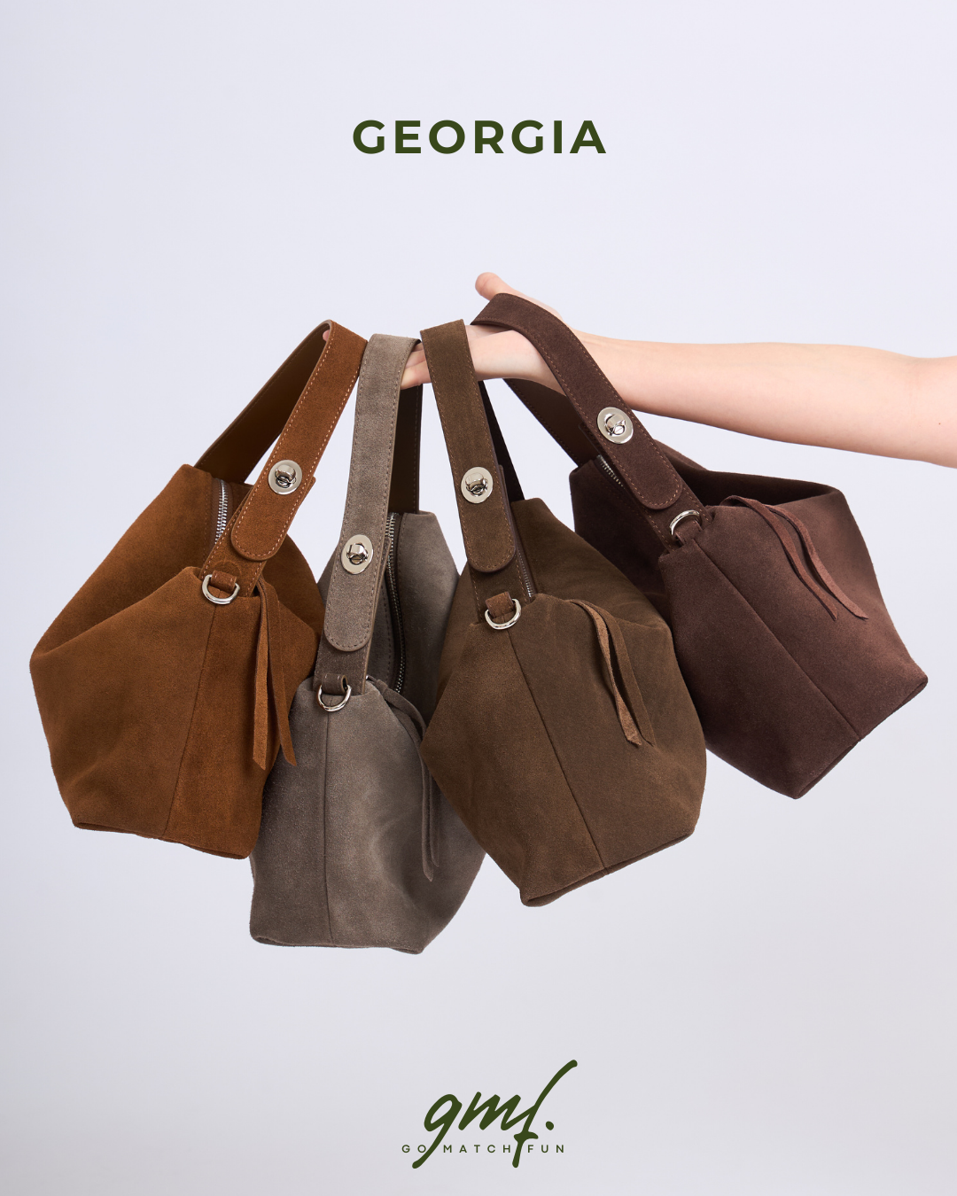 กระเป๋าหนังแท้หนังกลับ Gomatchfun - Georgia (หนังแท้)