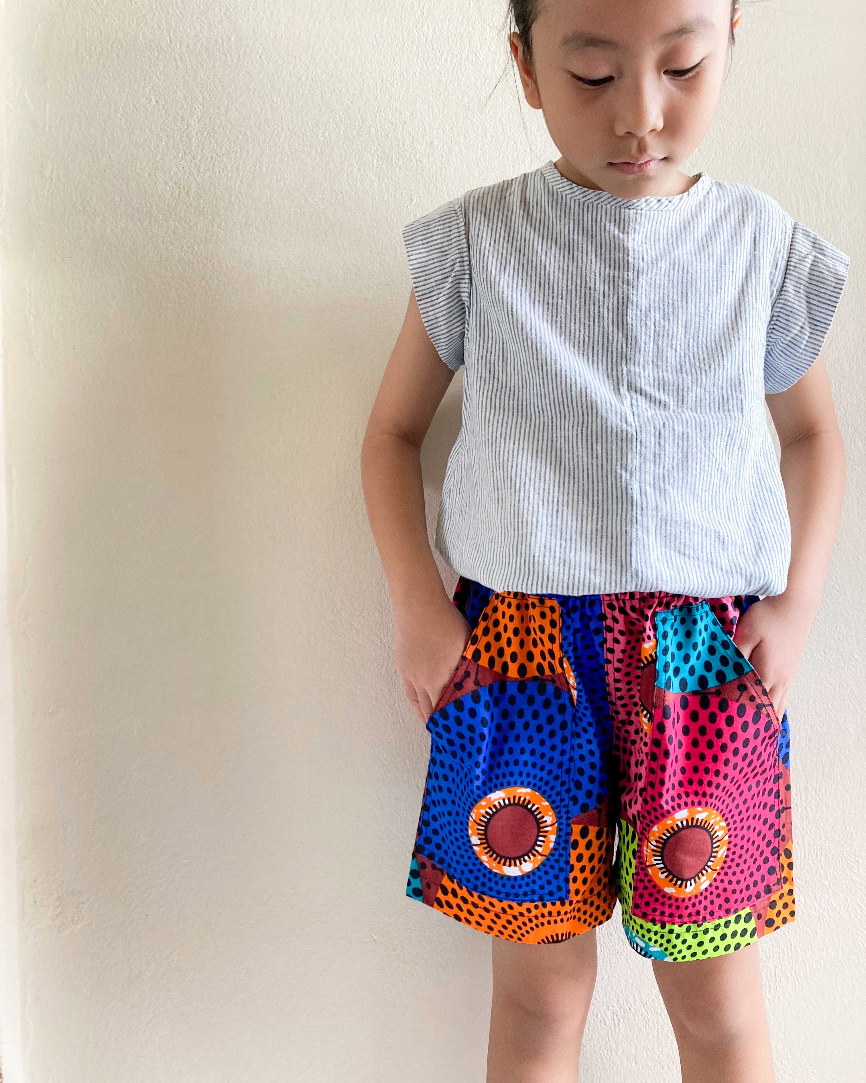 【SP-97】African batik kids shorts