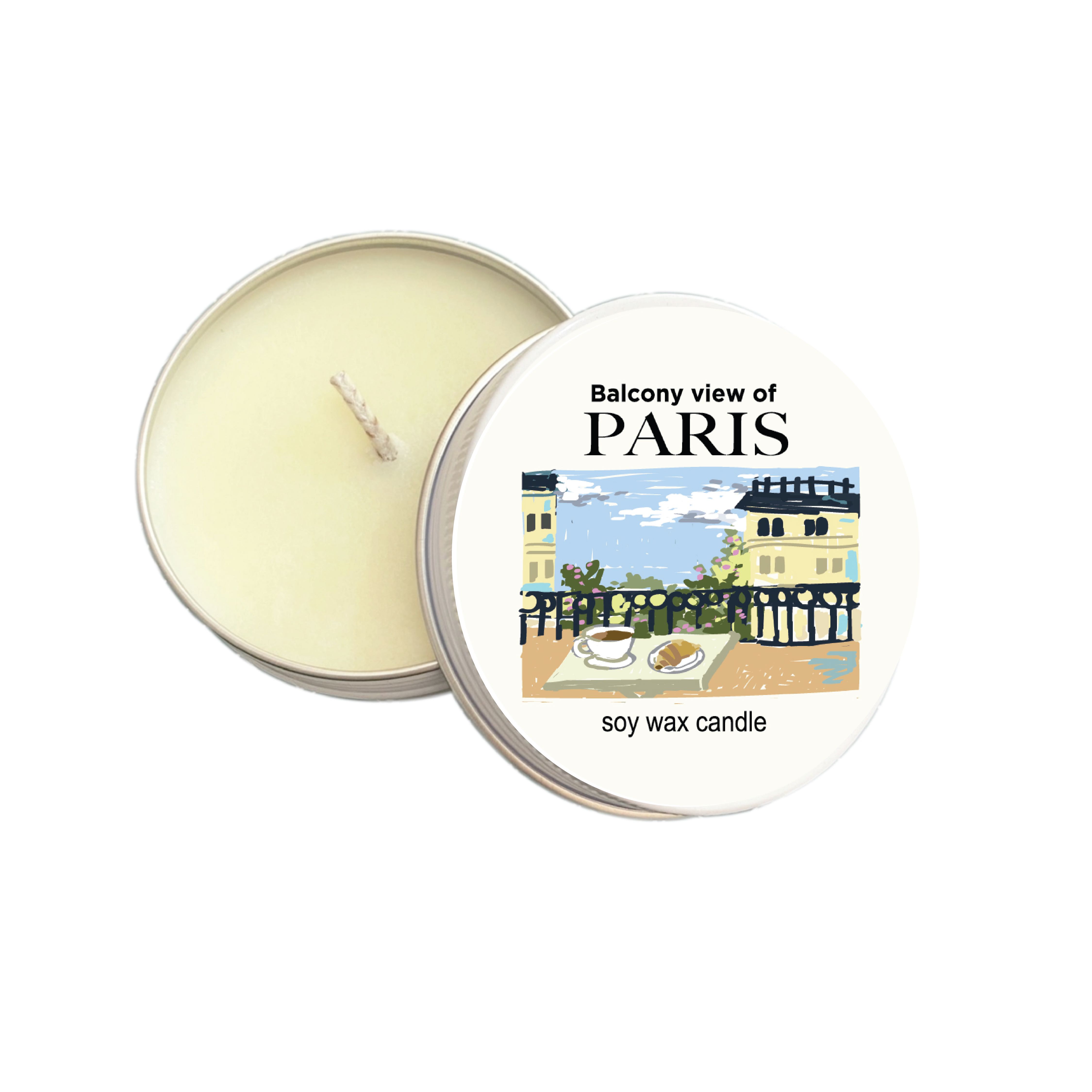 Summerstuff.marine - SOY WAX CANDLES กลิ่น BALCONY VIEW OF PARIS (60 g) - เทียนหอมไขถั่วเหลือง