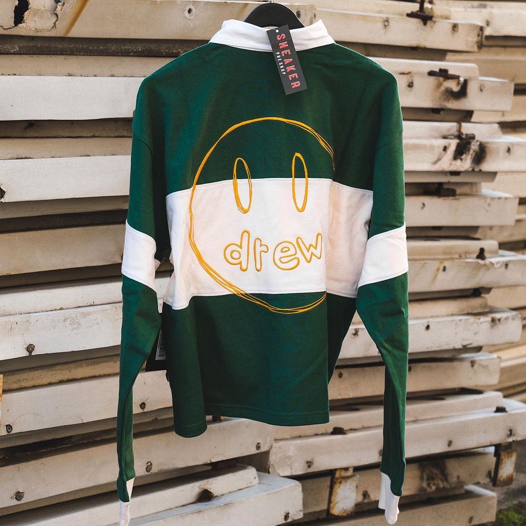Drew House Sketch Mascot Rugby Shirt Forest 