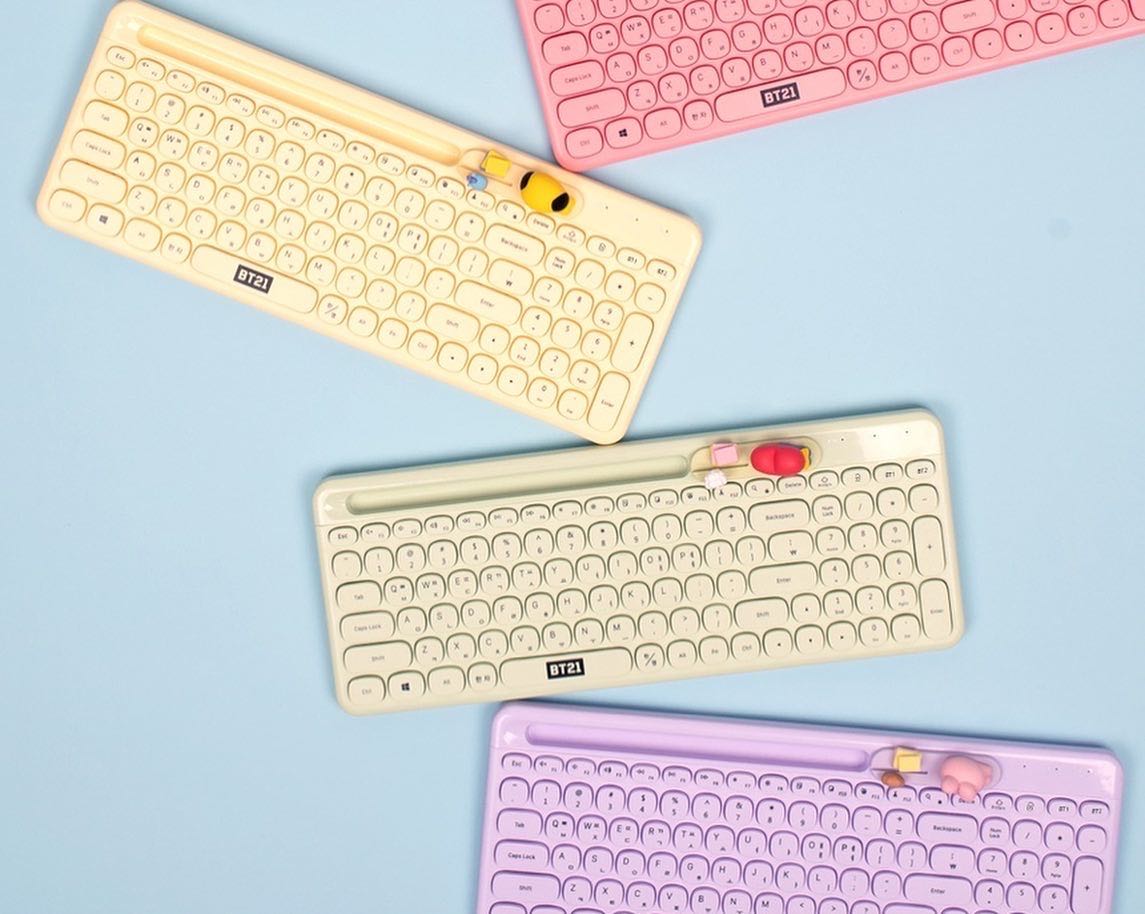 พร้อมส่ง🎉 คีย์บอร์ดไร้สาย Wireless Keyboard Little Buddy Baby BT21 ของแท้100%