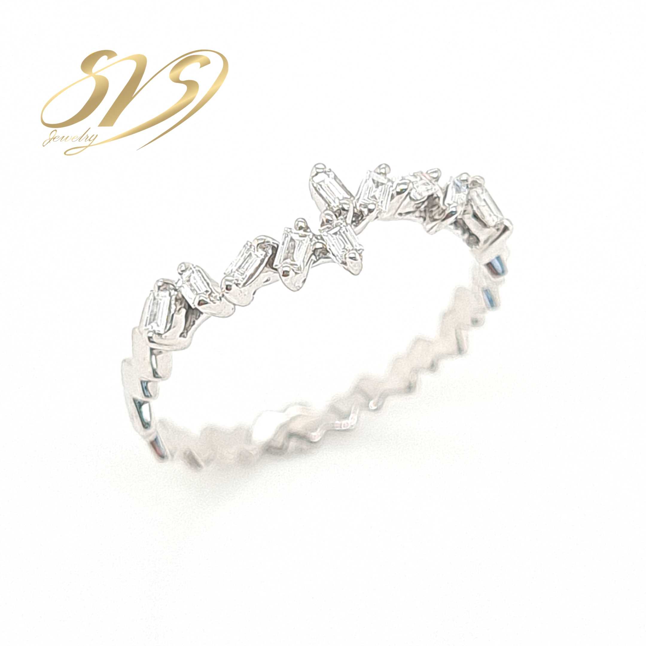 Diamond Ring แหวนเพชรแท้ ทองคำขาว 18K by SVS Jewelry