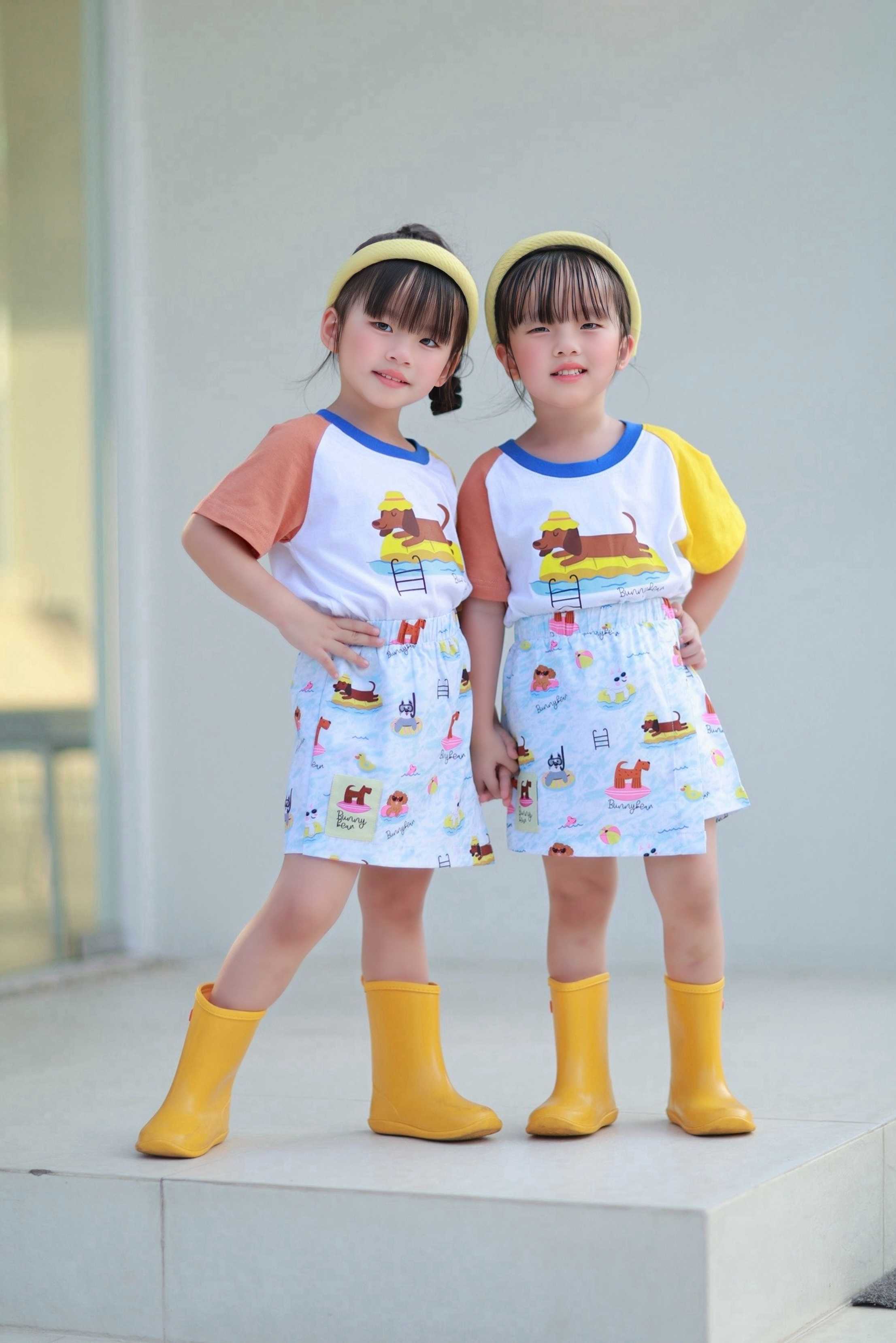กระโปรงกางเกง Puppy Surf ลายทะเล Matching แม่ลูก