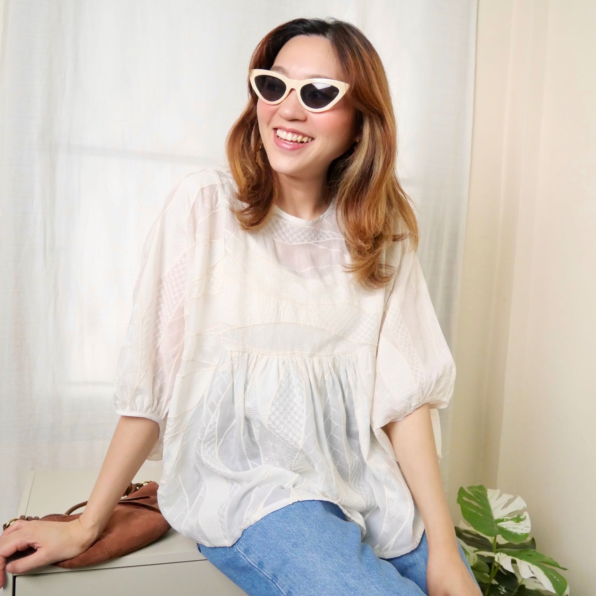 AMAMM PUMPKIN TOP ~ Zilk Embroidery