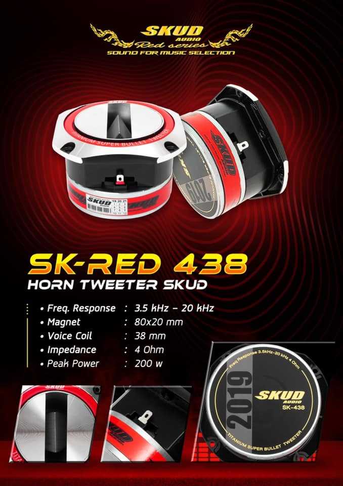 HORN TWEETER SKUD SK-RED 438