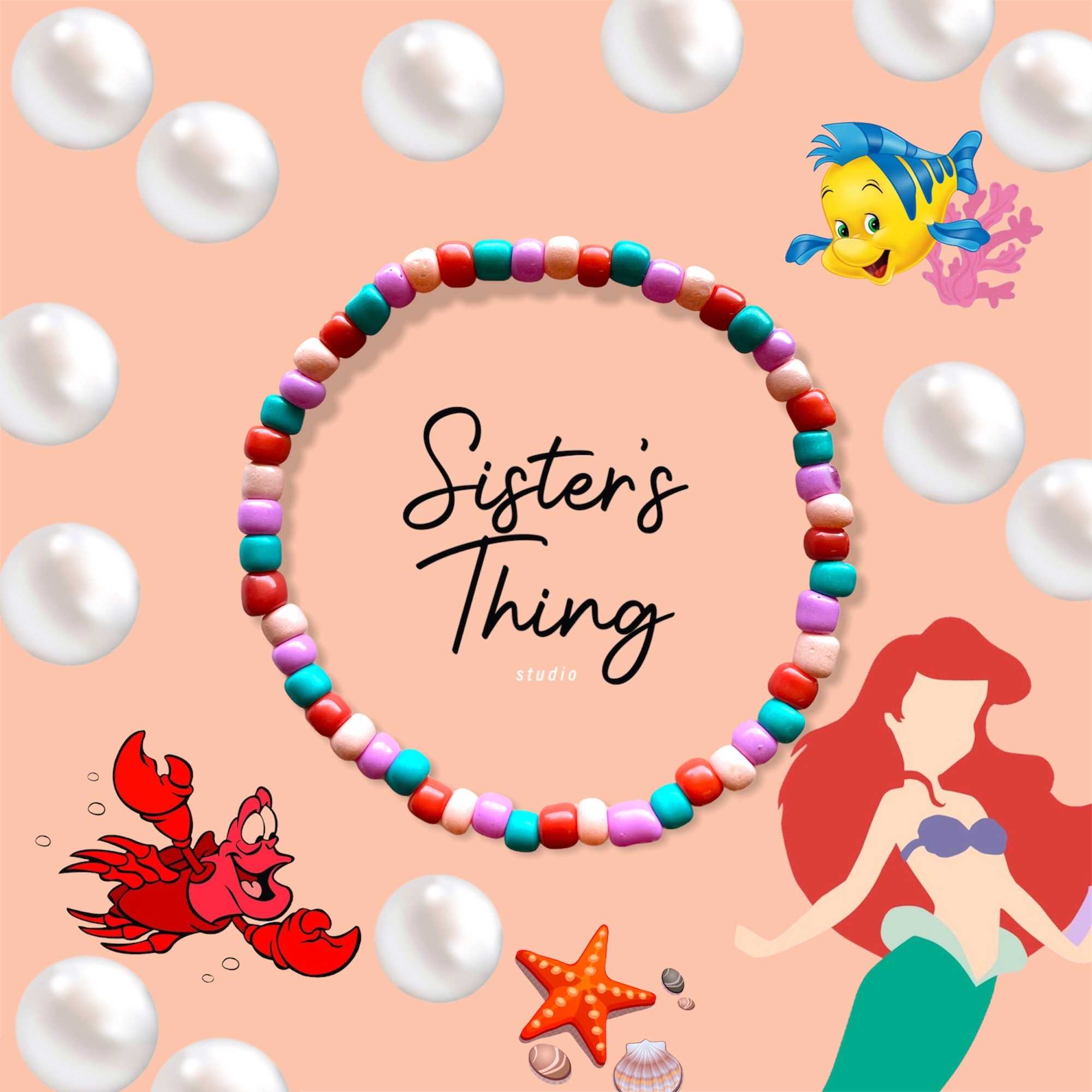 Sister’s Thing Studio 🌈 Disney Bracelet 🧝‍♀️ Ariel Princess (The little mermaid 🧜‍♀️)