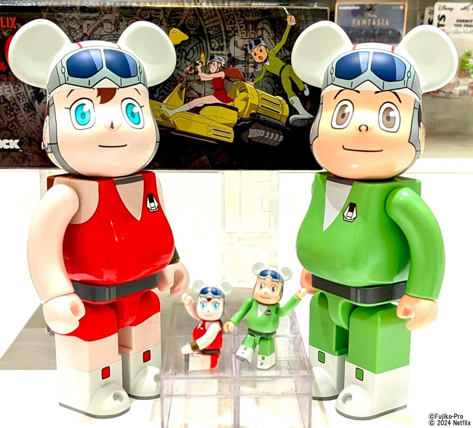 Be@rbrick Fujiko F. Fujio 90th Time Patrol Bon and Ream 100%+400%