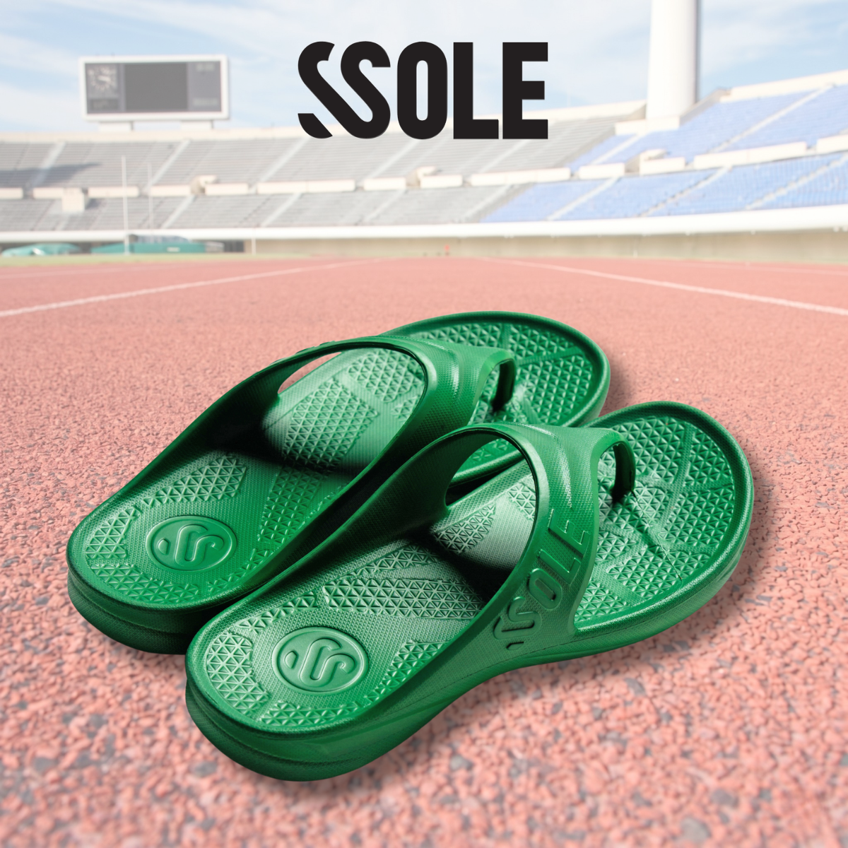 SSOLE Sandals- รองเท้าแตะใส่วิ่ง สี Forest Green