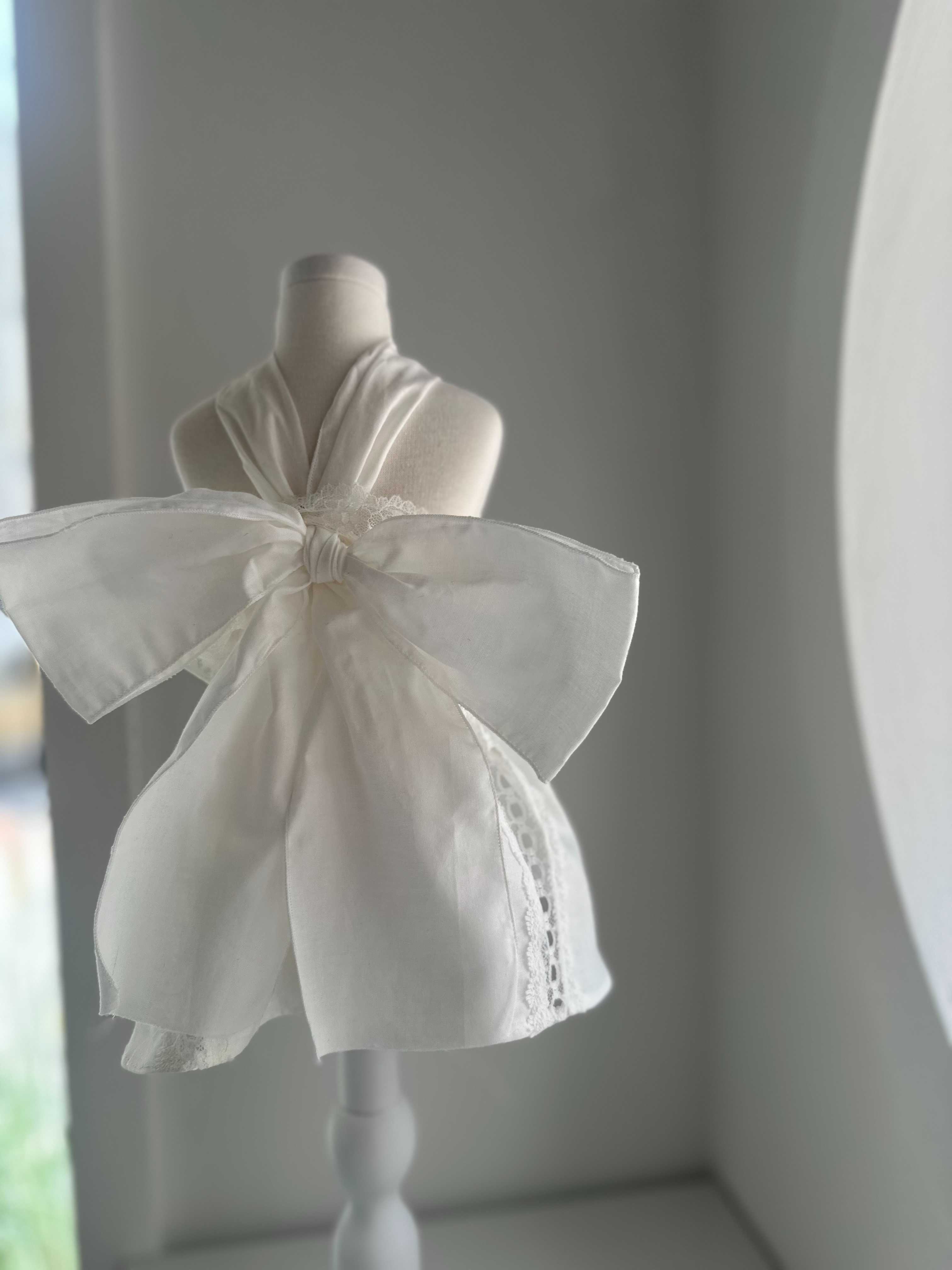 Avely (SM) Avely White Big Bow Dress