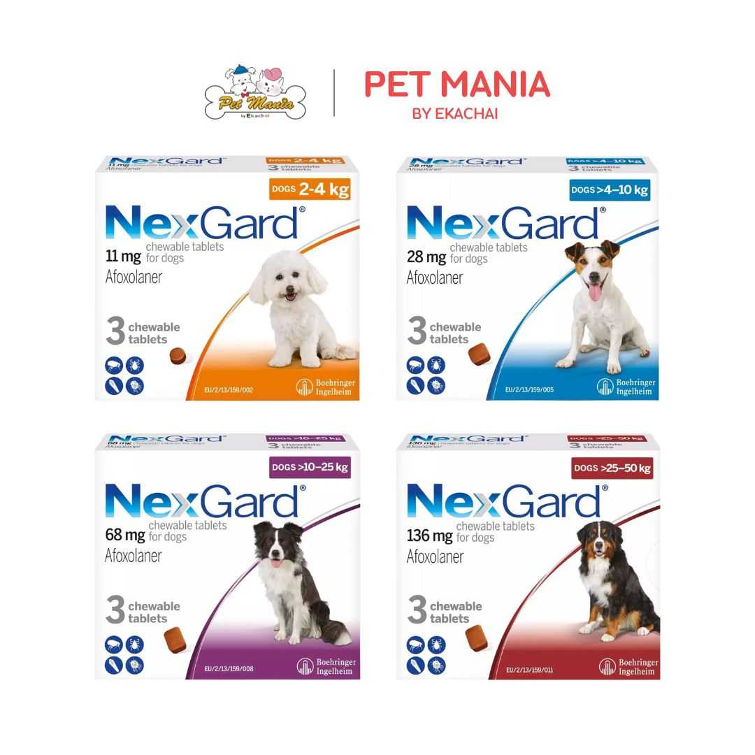 Nexgard ยาป้องกันเห็บหมัด ไรขี้เรื้อน ไรในหูสำหรับสุนัข