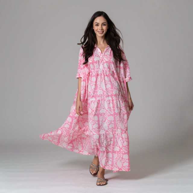 Bombana Dress (Pink, Free Size)