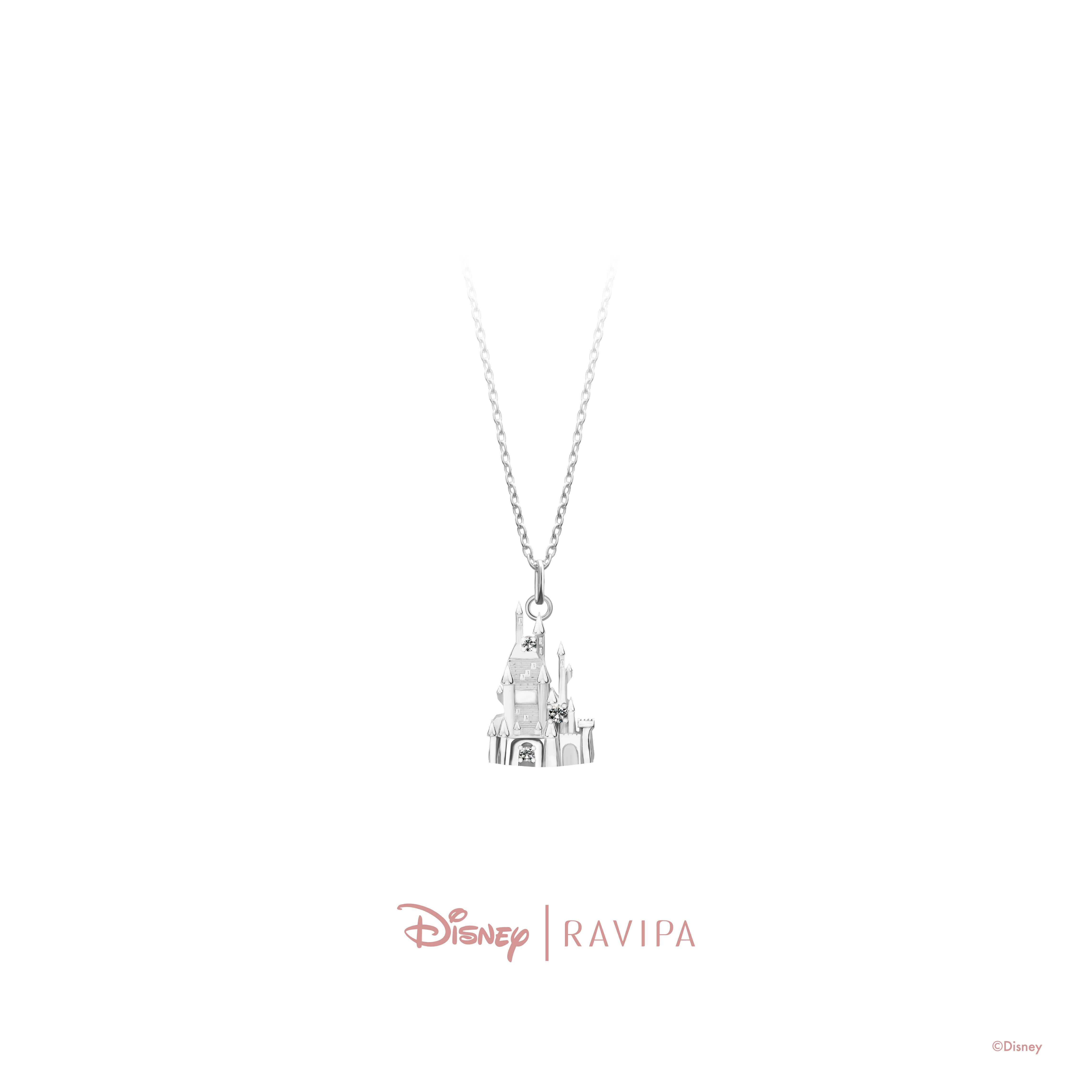 Snow White Castle Silver Necklace