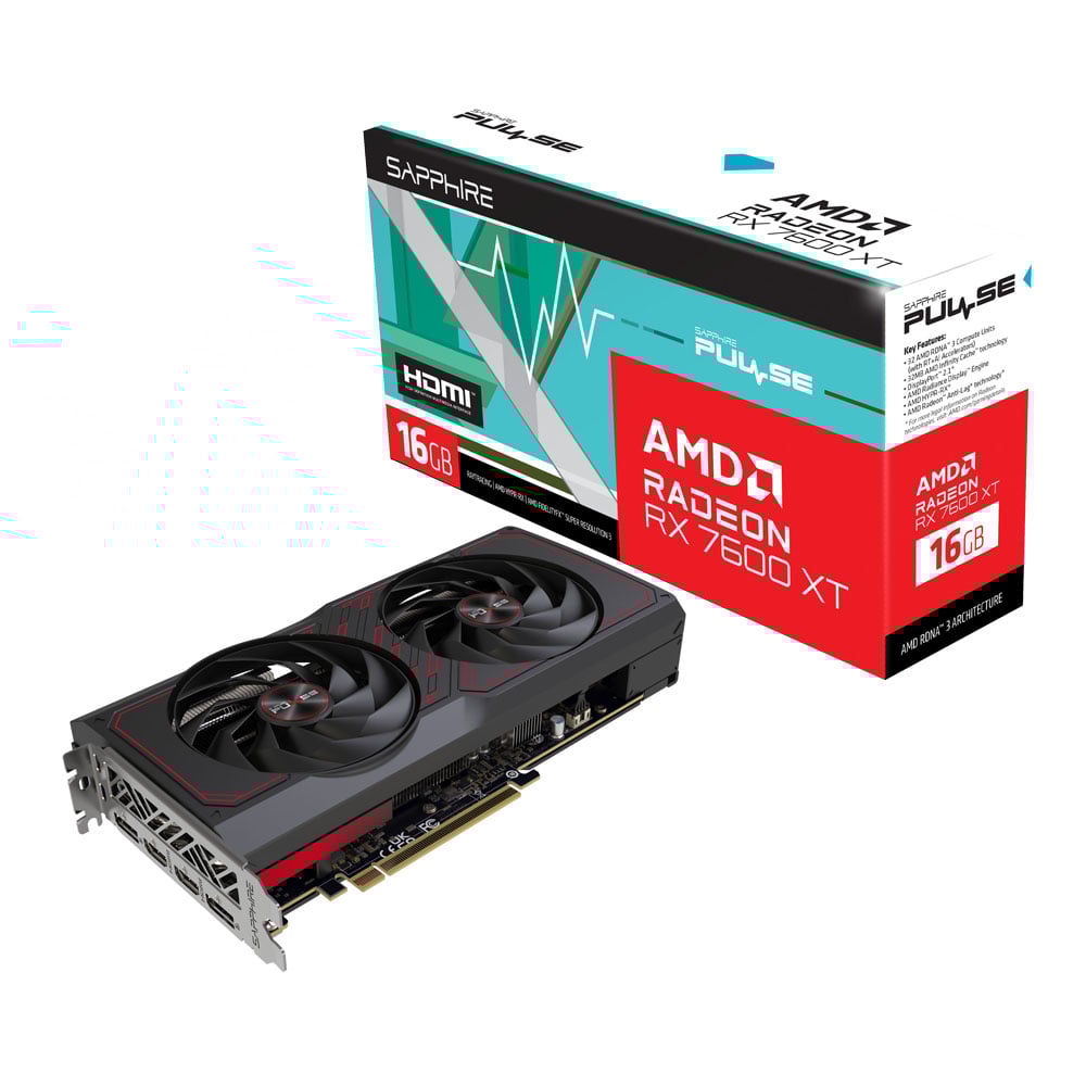 VGA (การ์ดแสดงผล) SAPPHIRE PULSE AMD RADEON RX 7600 XT 16GB - 16GB GDDR6