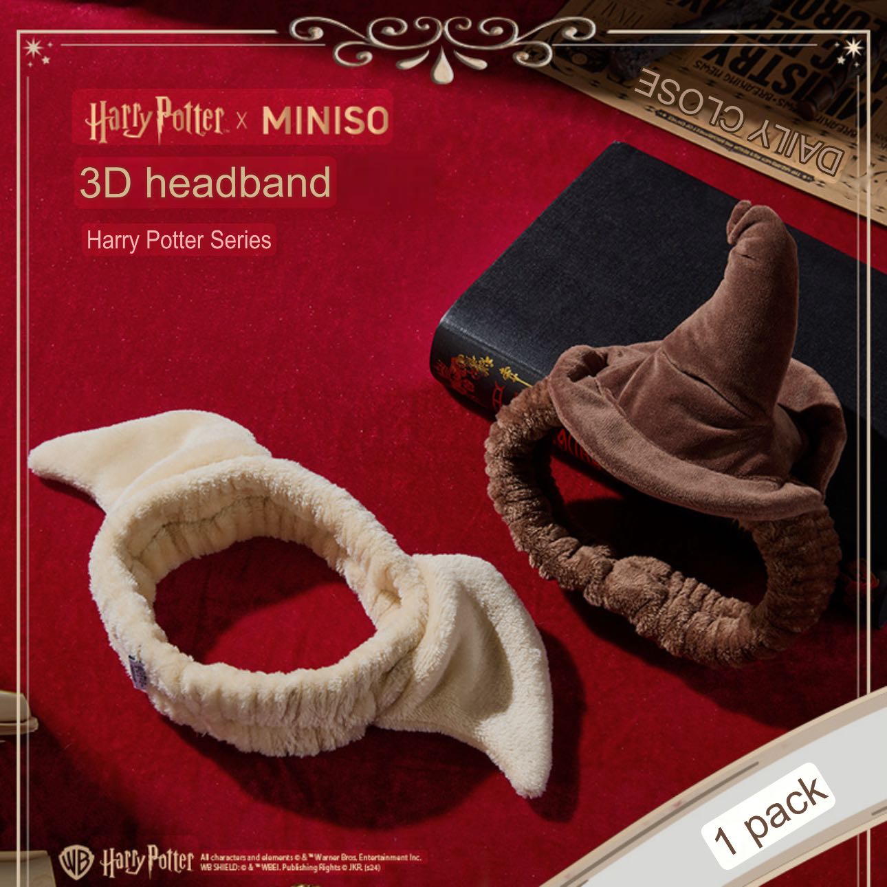 Preorder/คาดผมหมวกคัดสรรHarry Potter series Dobby ears 3D headband
