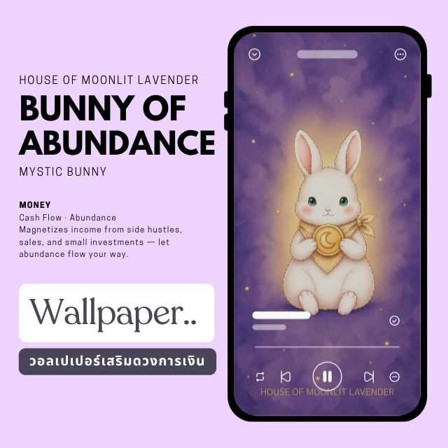 วอลเปเปอร์กระต่ายเสริมดวง 4 ด้าน  | Bunny of Abundance