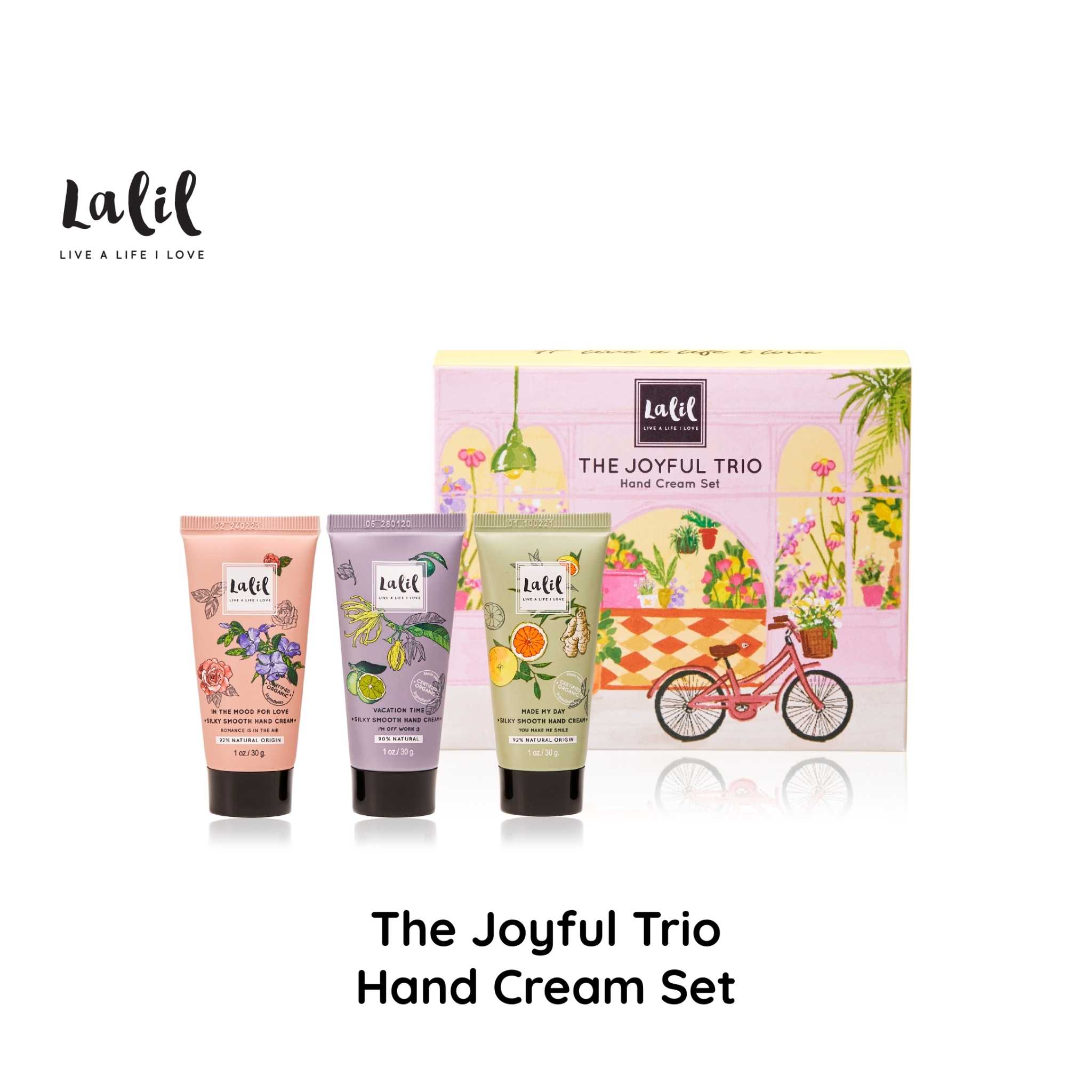 Lalil The Joyful Trio Hand Cream Set (3 pcs.) เซตครีมทามือนุ่ม 3 ชิ้น ของขวัญให้คนสำคัญ