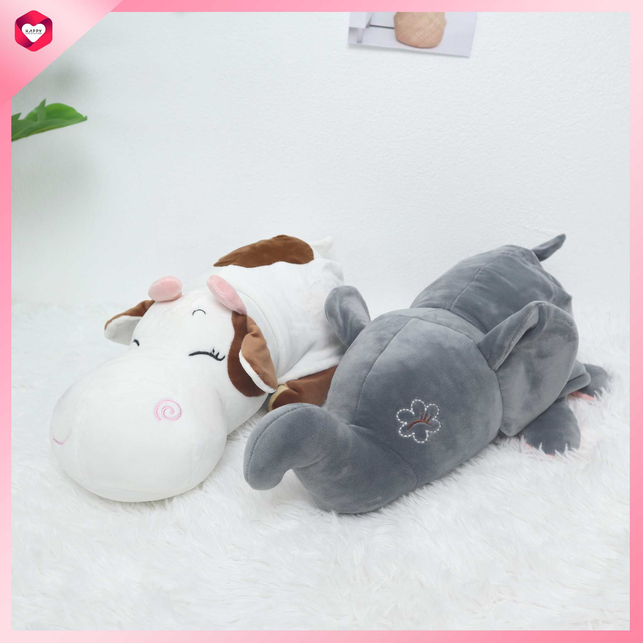 HappyLife Plush toy  หมอน 2 in 1 หมอนแปลงร่าง หมอนช้าง ฮิปโป เพนกวิน กระต่าย