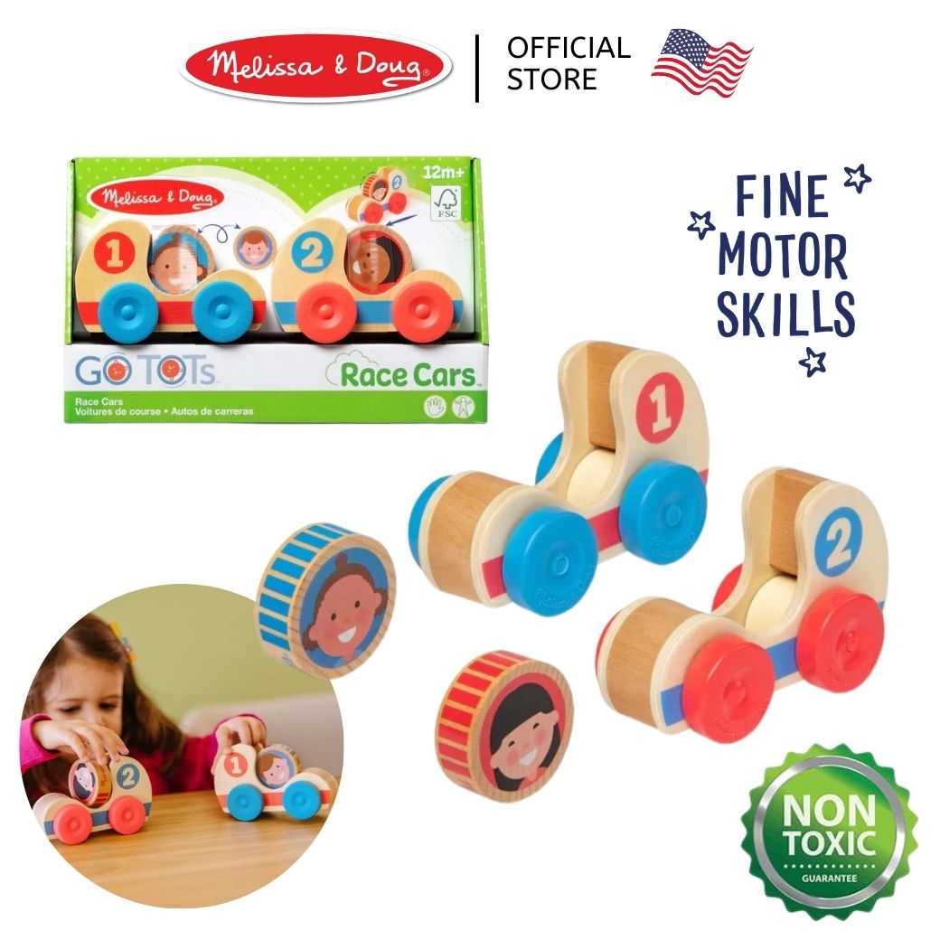 (ของแท้ USA) ของเล่นรถ สีปลอดภัย วัสดุทนทาน Melissa & Doug Go Tots Race Car Motor Skill 30737