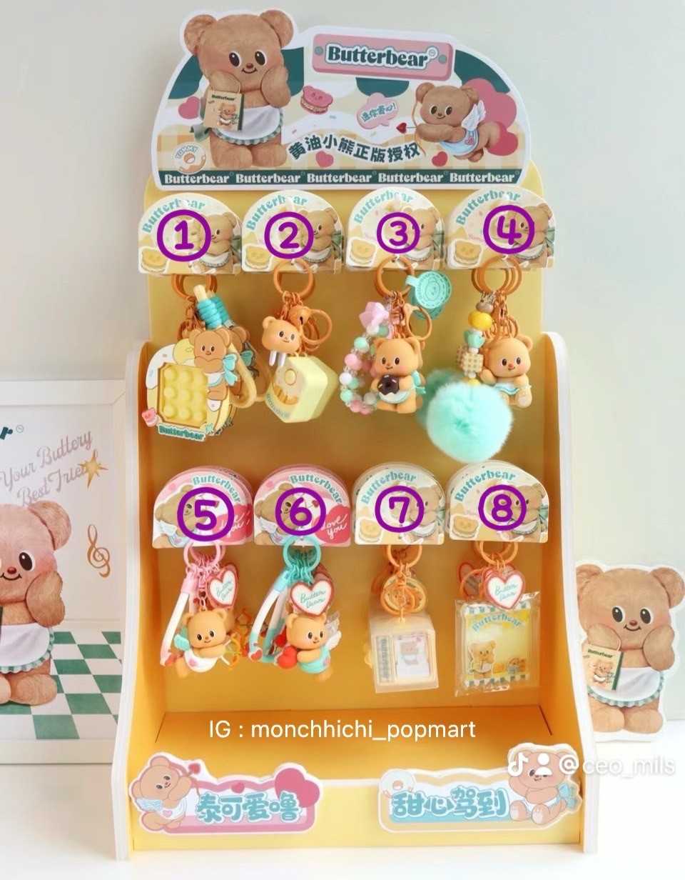 ( SALE ) BUTTERBEAR KEYCHAIN  No. 1-2-3-4-5