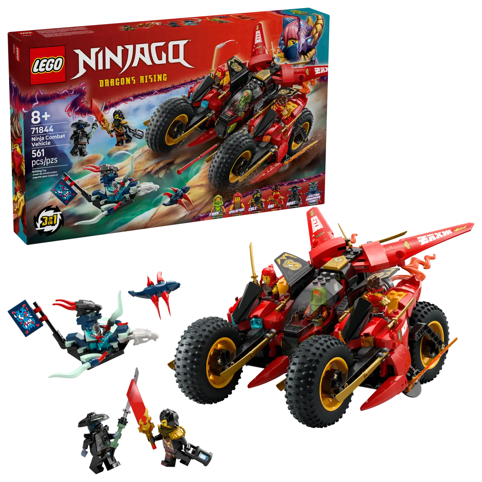 LEGO 71844 Ninja Combat Vehicle(สินค้าซื้อแล้วไม่รับเปลี่ยนคืน)