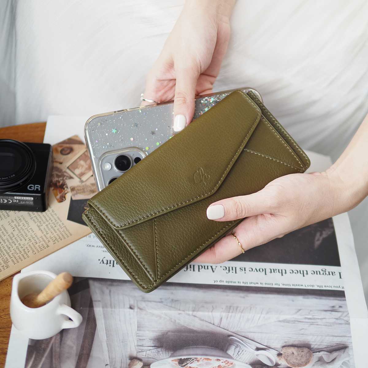 Sundae - SLIM Long wallet ใบยาวหนังวัวแท้ จุครบ เบาบางเพียง 1cm