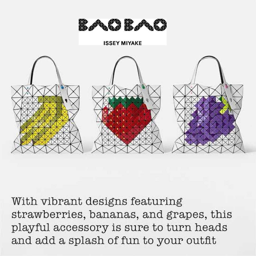 Baobao issey miyake Fruit กระเป๋าโท้ทซีรีย์รุ่นนี้มีลวดลายผลไม้น่ารัก 