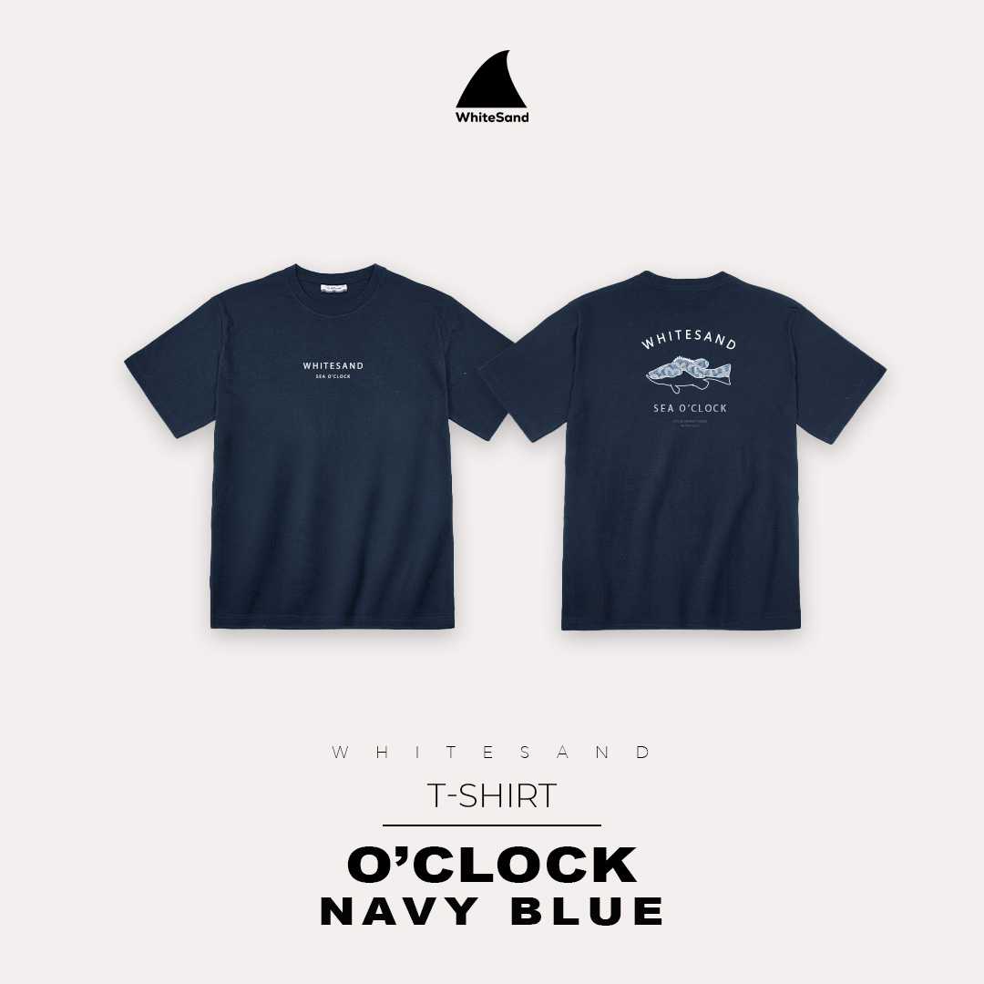 WhiteSand - T-Shirt เสื้อยืดแขนสั้น สกรีนลาย Sea Oclock ผ้าคอตตอน 100%