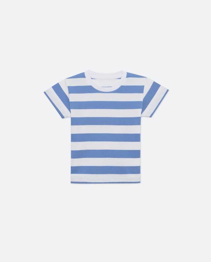 เสื้อเด็กลายริ้ว Striped Tee - White-Blue