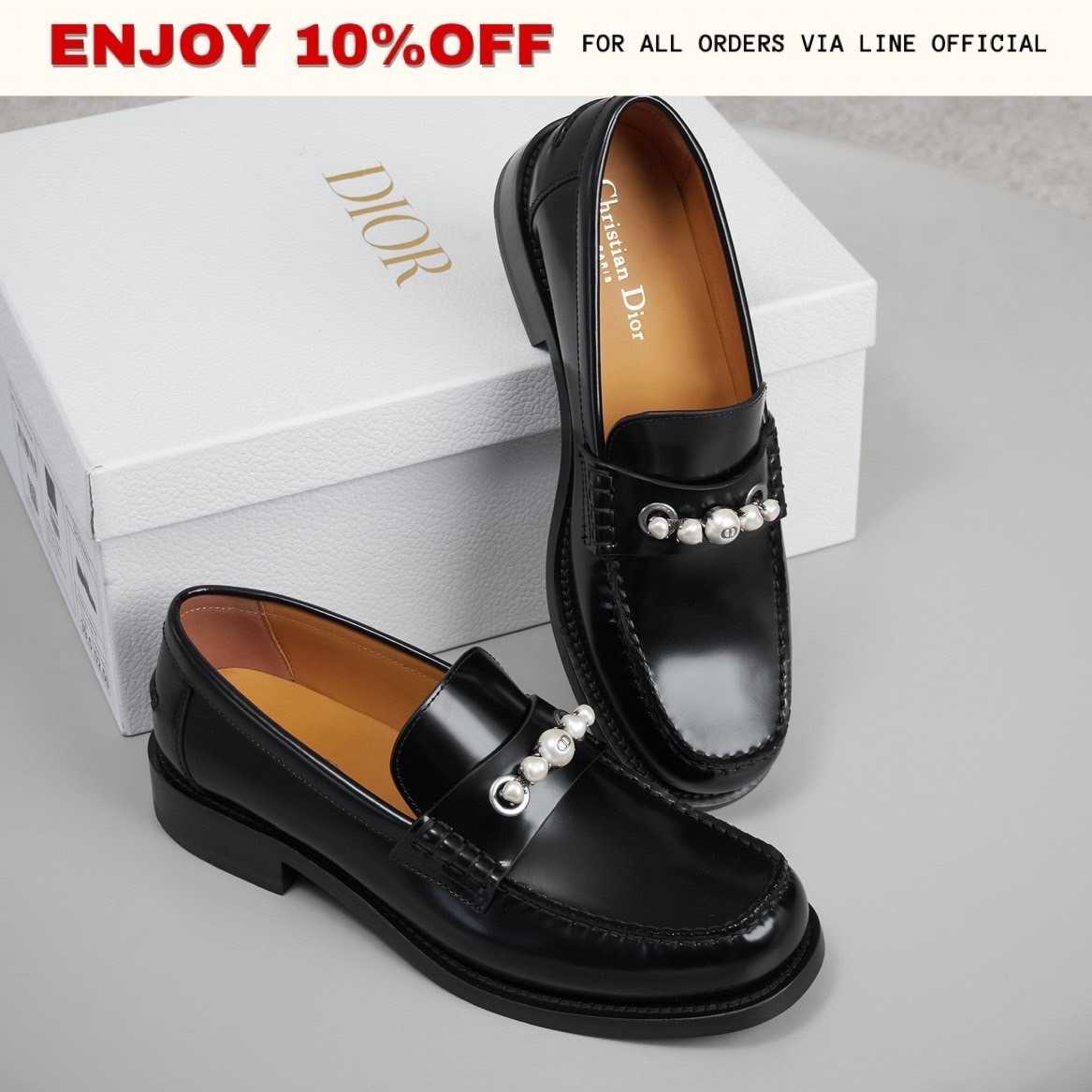 📍LIKE NEW📍DIOR Paris Loafers สี Black Brushed Calfskin | Shoes