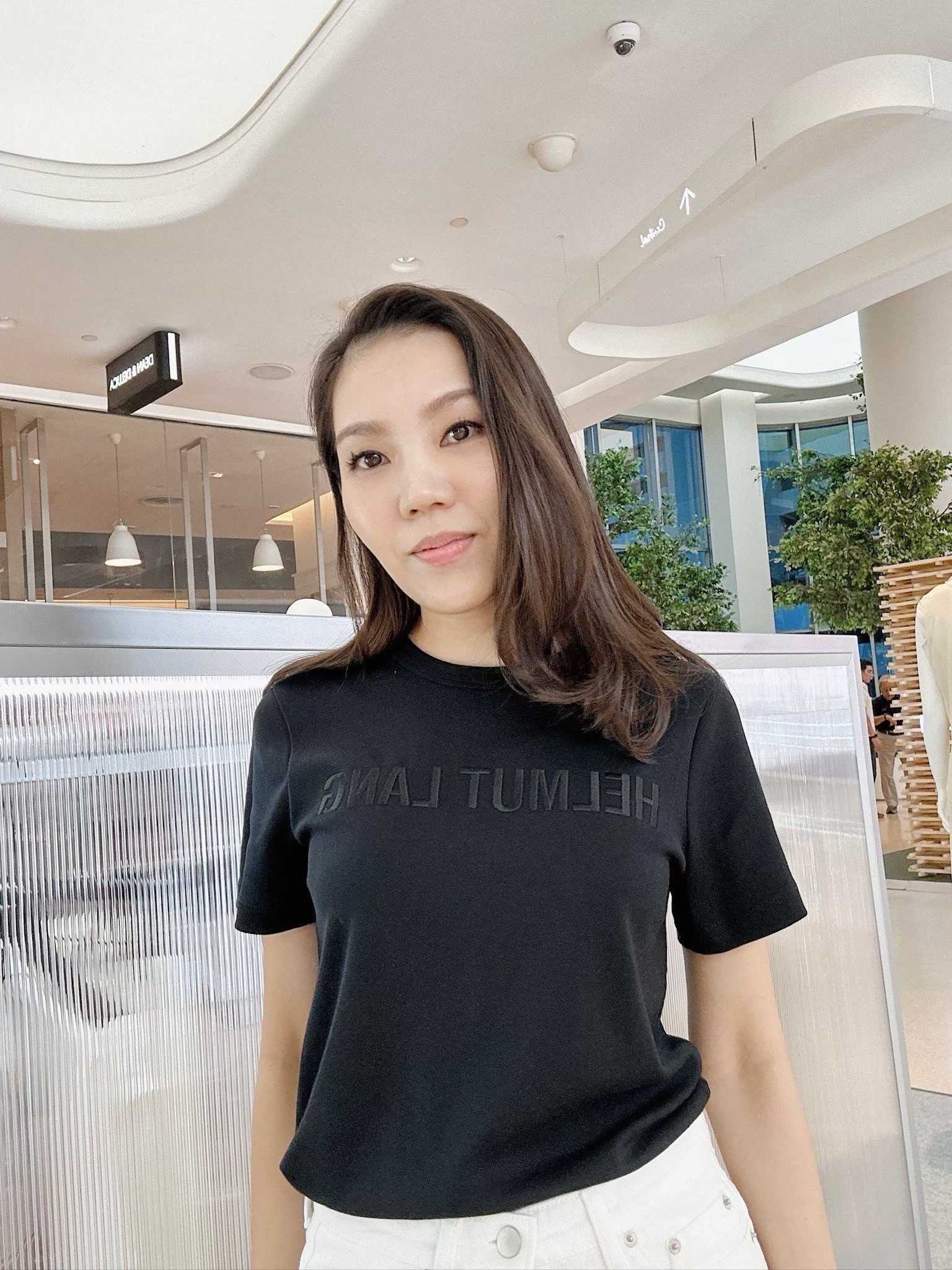 SALE Helmut Lang SLIM LOGO TEE - BLACK