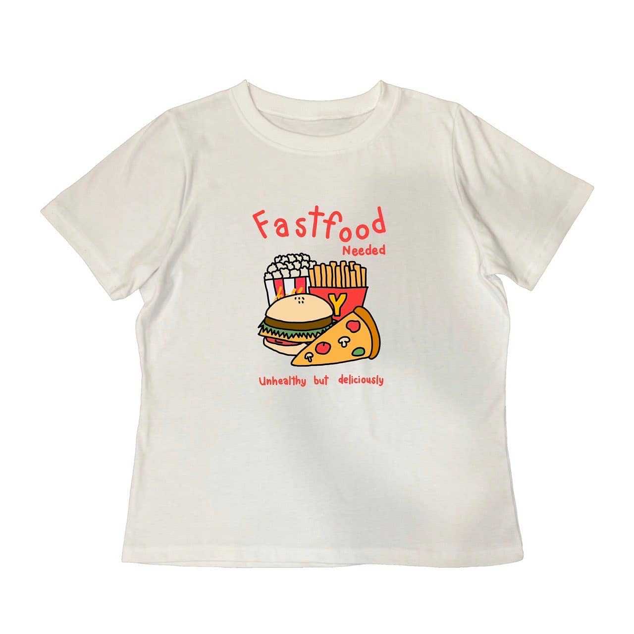 fast food เสื้อยืด