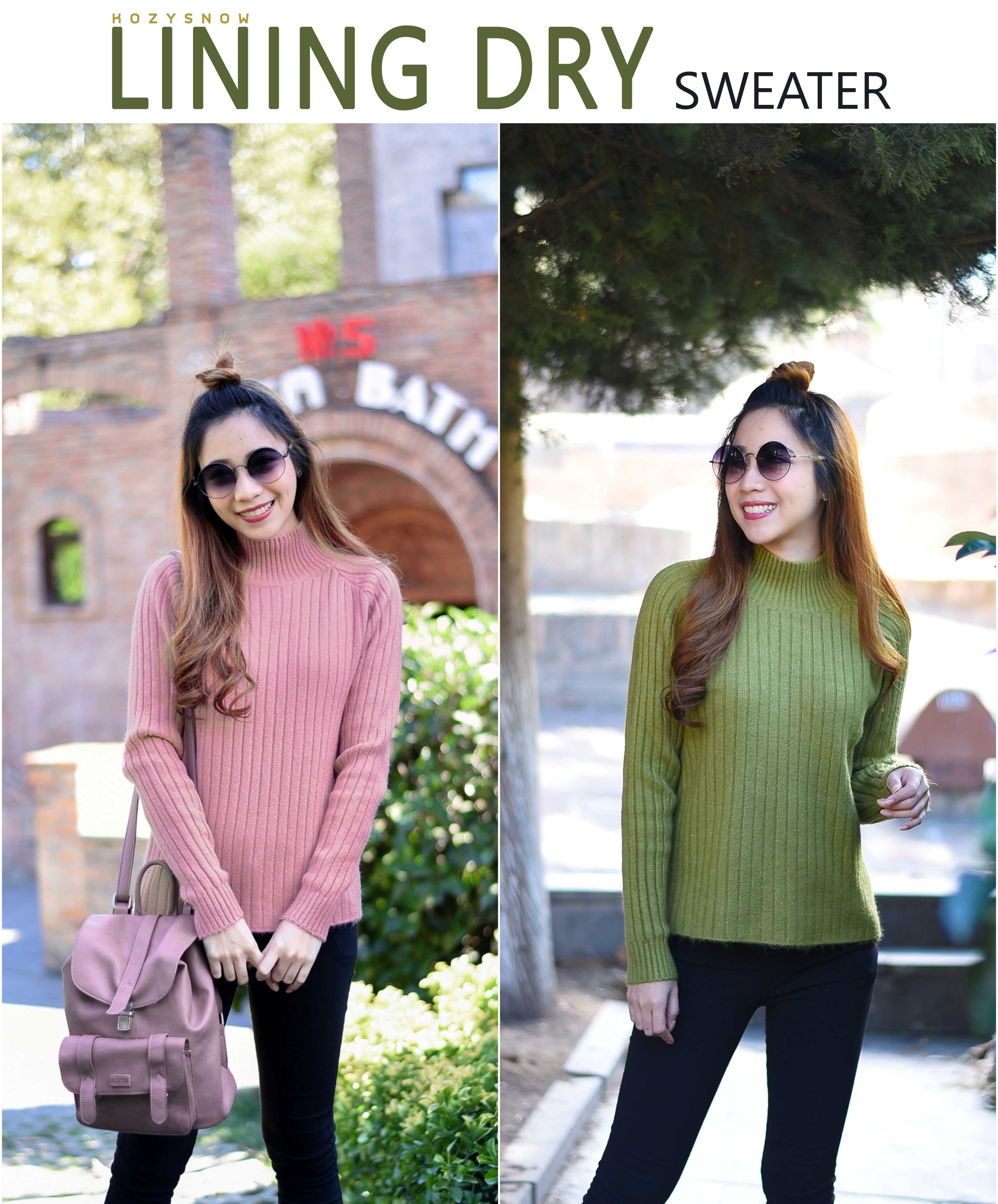 KozySnow T117 เสื้อสเวตเตอร์ เสื้อสเวตเตอร์ผู้หญิง เสื้อไหมพรม  เสื้อสเวตเตอร์ทอลาย