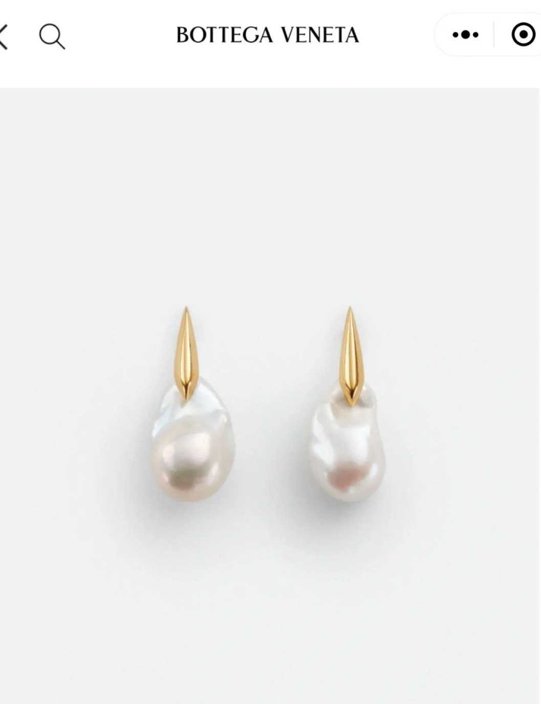 BOTTEGA VENETA BAROQUE PEARL DROP EARRINGS