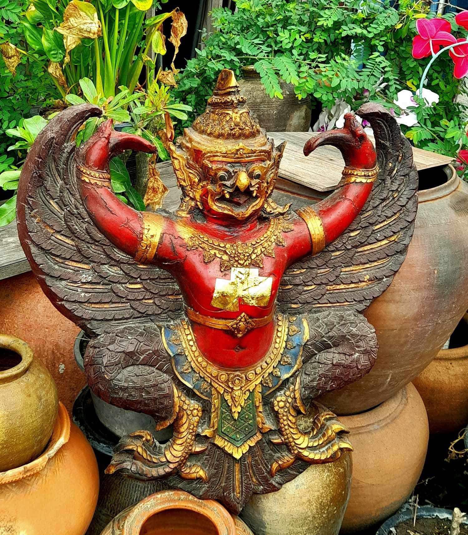 พญาครุฑศาลเก่า ขนาดกว้าง65ซม ครุฑแขวนผนัง