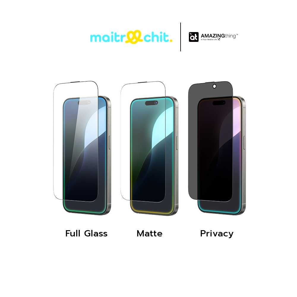 AMAZINGthing รุ่น Titan Glass(Tray) ฟิล์มกระจกกันรอยสำหรับ iPhone 16 / 16 Plus / 16 Pro / 16 Pro Max