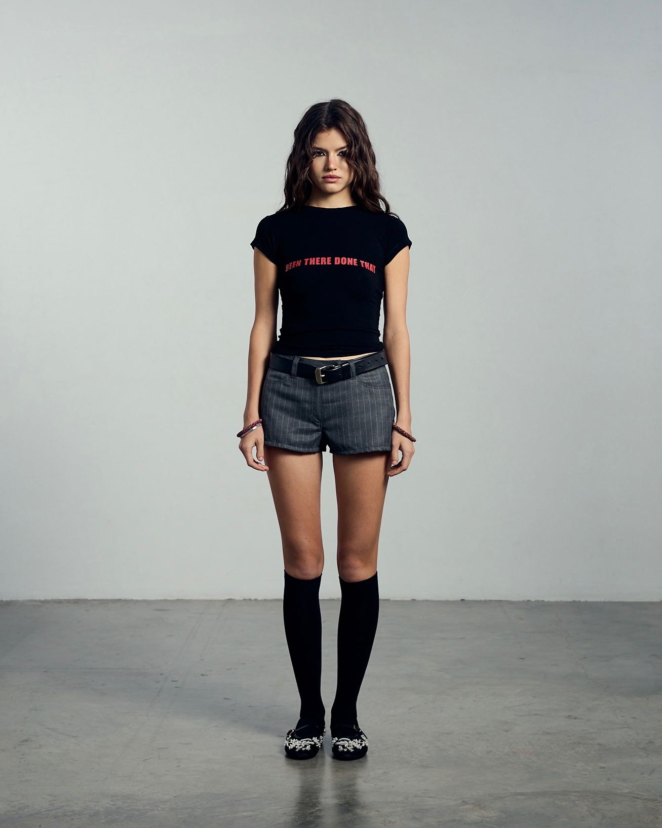 ‘Been there’ tee in black