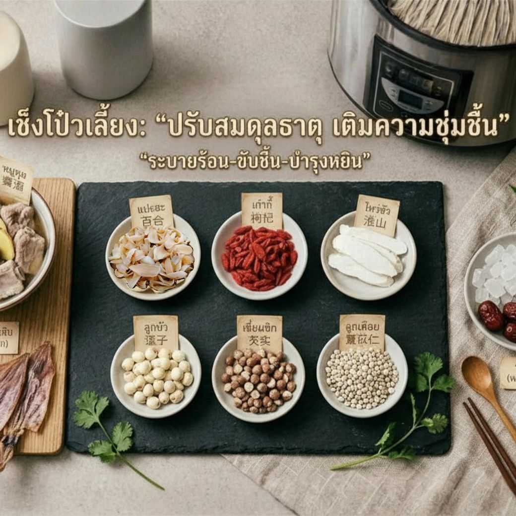 สมุนไพรจีนพร้อมปรุง เช็งโป๋วเลี้ยง