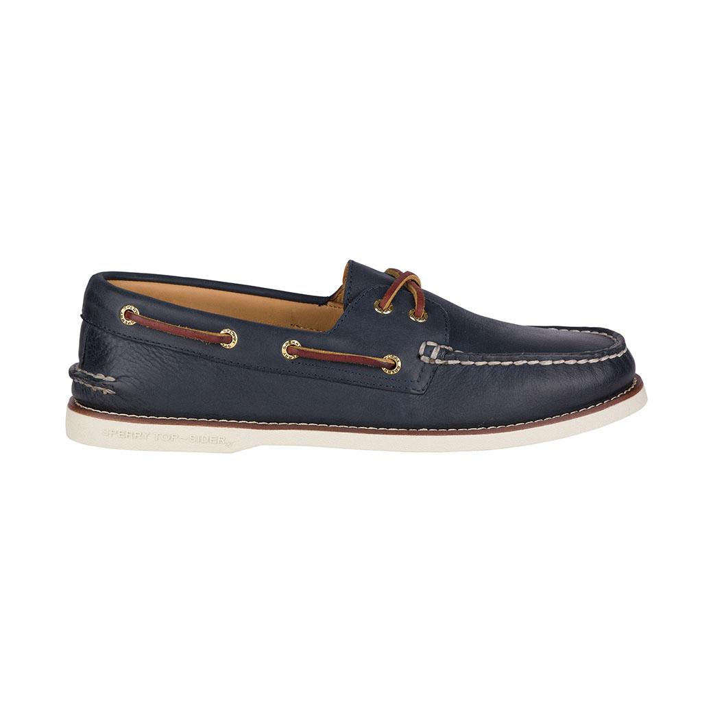 SPERRY STS15803 Gold A O 2-Eye Navy  รองเท้าโบ๊ทชูส์ ผู้ชาย สีน้ำเงิน ( BOAT )