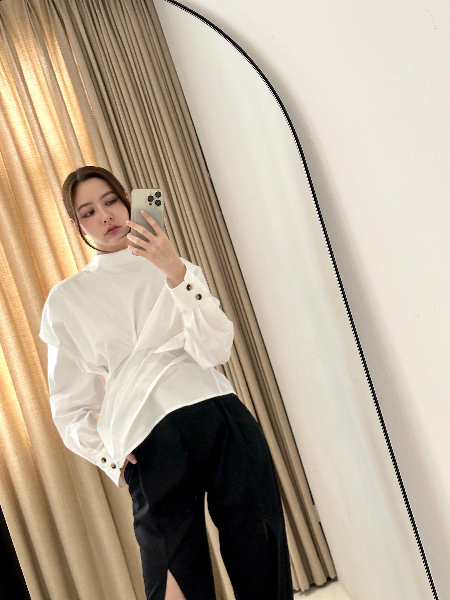 A.W.A.K.E. MODE Twisted Shirt - White