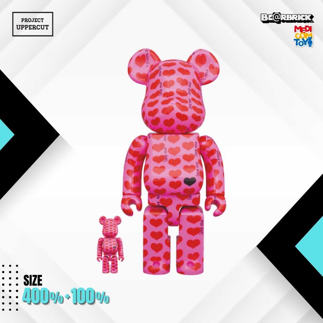 BE@RBRICK 400%+100% HIDE (X JAPAN) x AMPLIFIER : Pink Heart [New]