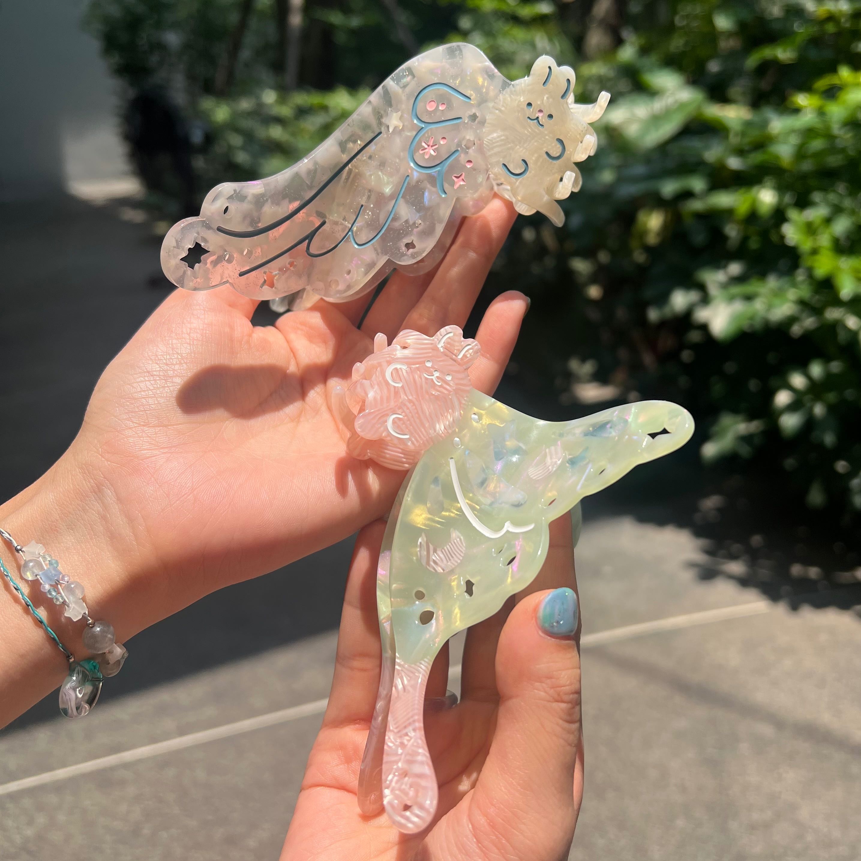 LUNAR MOTH & ANGEL BUNNIES HAIR CLAWS