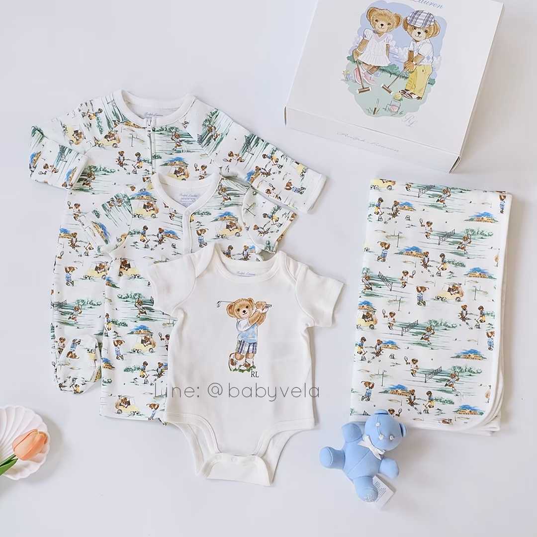 Polo Bear Cotton 5-Piece Gift Set (Country Club Bear)