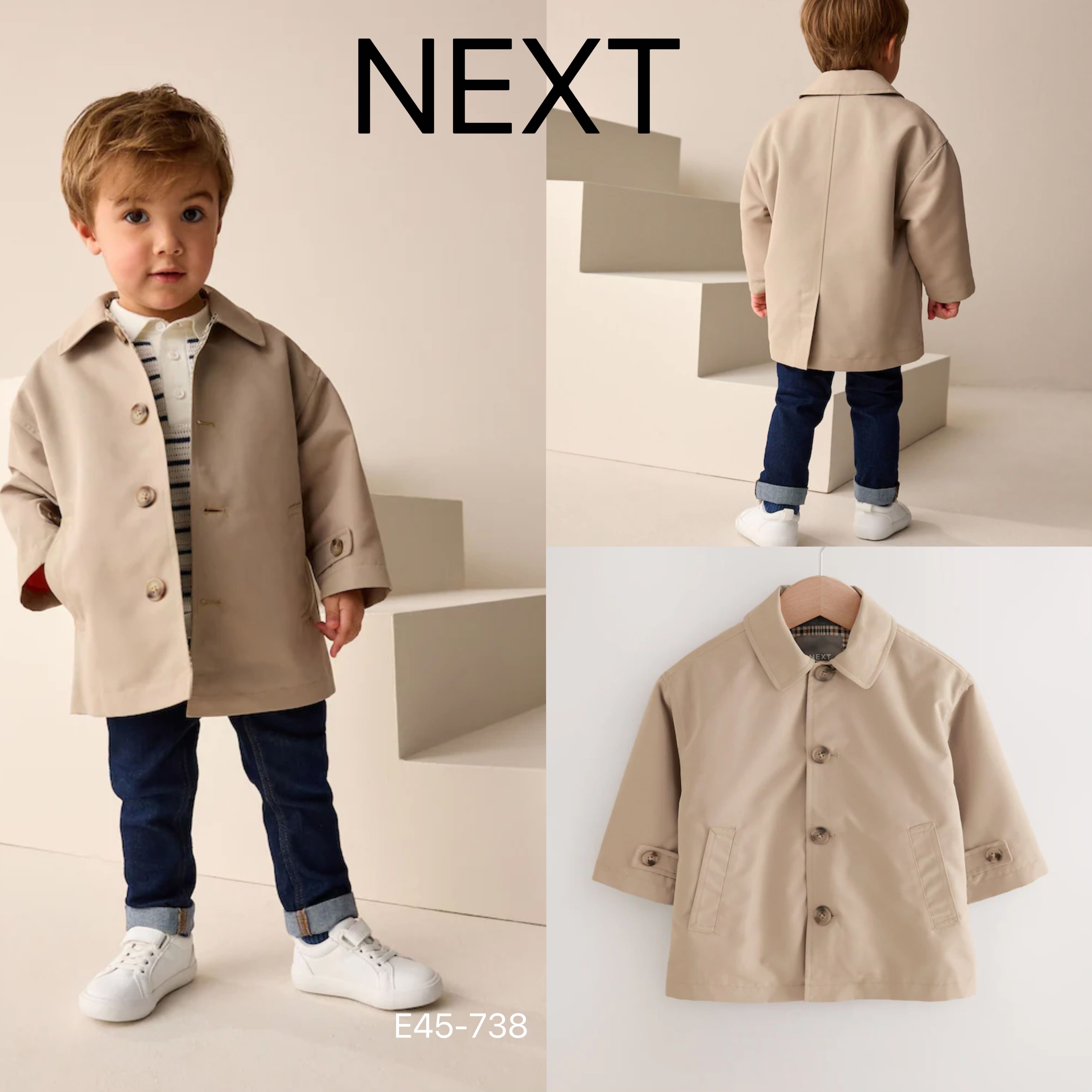Preorder12-18วัน-(NEXT) Size6m-7y Boy Trench Coat ลิขสิทธิ์แท้ /E45-738