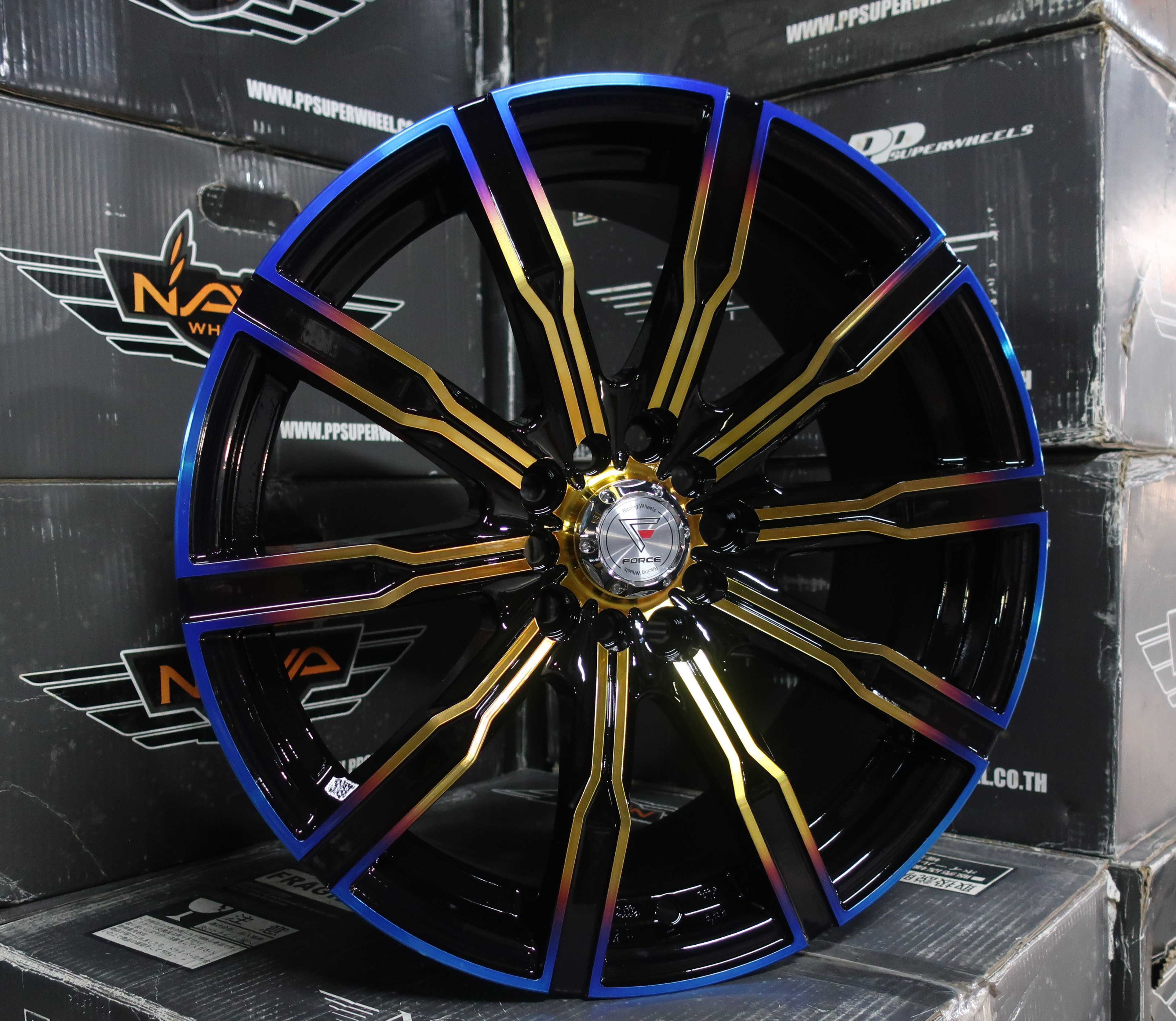 แม็กซ์ NEWYORK(3170) 17X7.5 8X100/114.3 ET40 CB.73.1 TITANIUM (สีไทเทเนียม)Custom