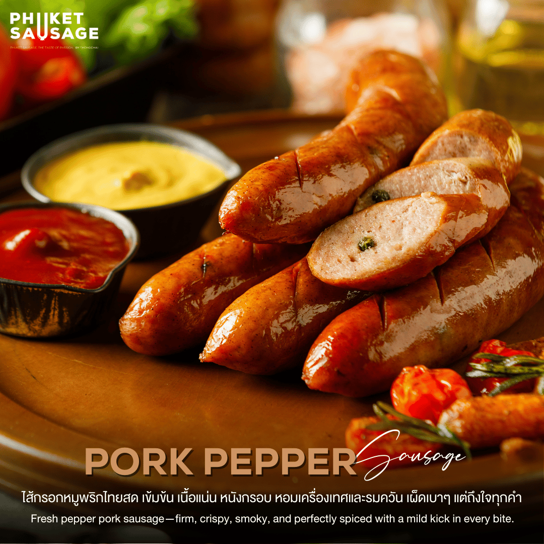 Pork Pepper Sausage ไส้กรอกหมูพริกไทยสด