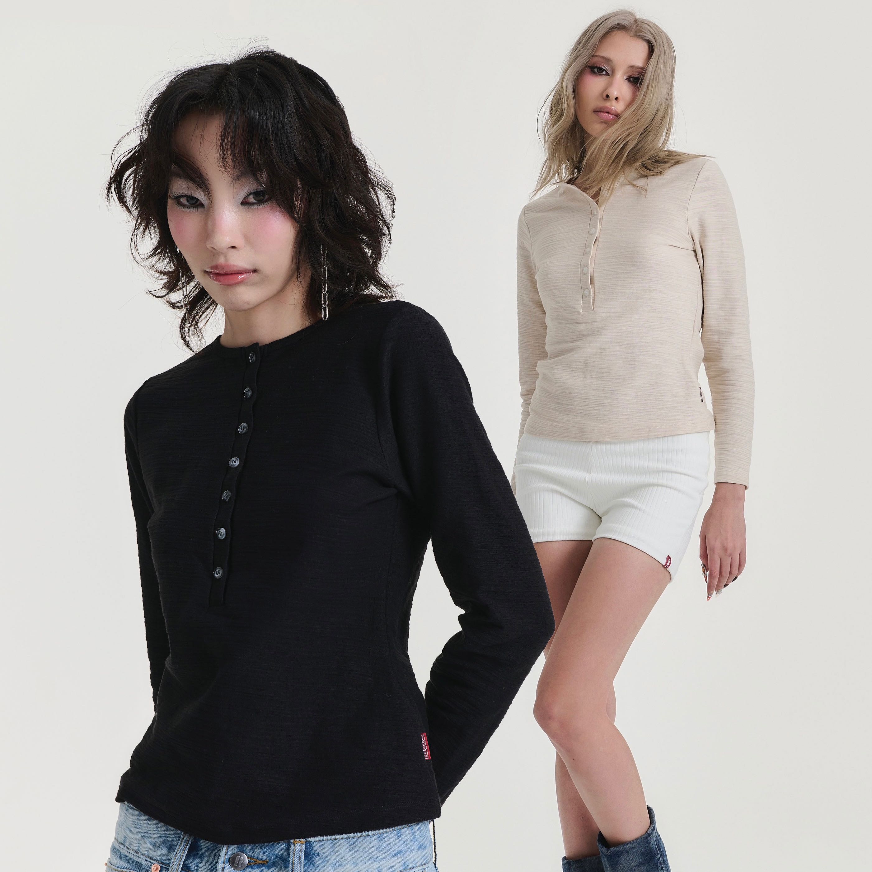 Button down long sleeved top