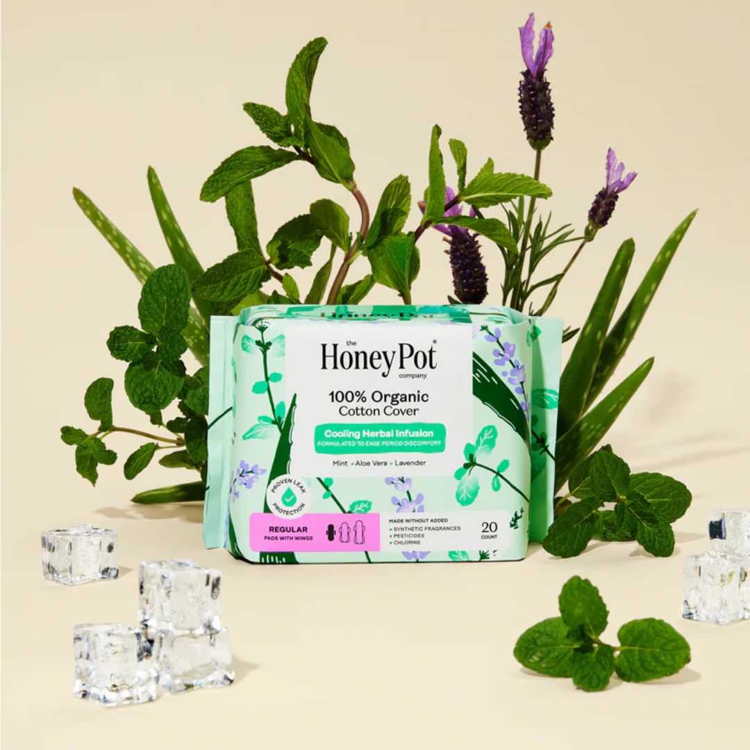 The Honey Pot Cooling Herbal Regular Pads แพค 20 ชิ้น จากอเมริกา พร้อมส่ง
